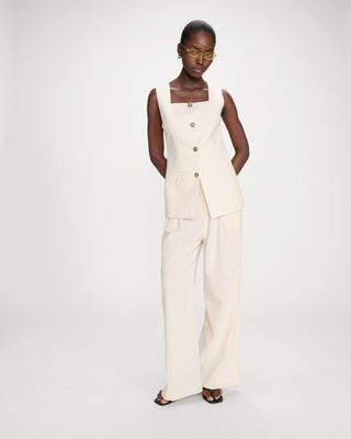 Gilet en lin vanille Vic