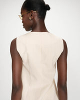 Gilet en lin vanille Vic