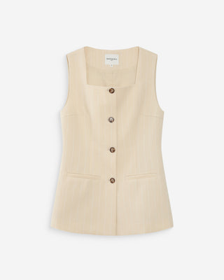 Gilet en lin vanille Vic