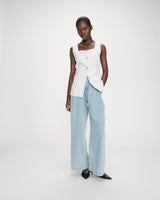 Gilet en lin white Vic