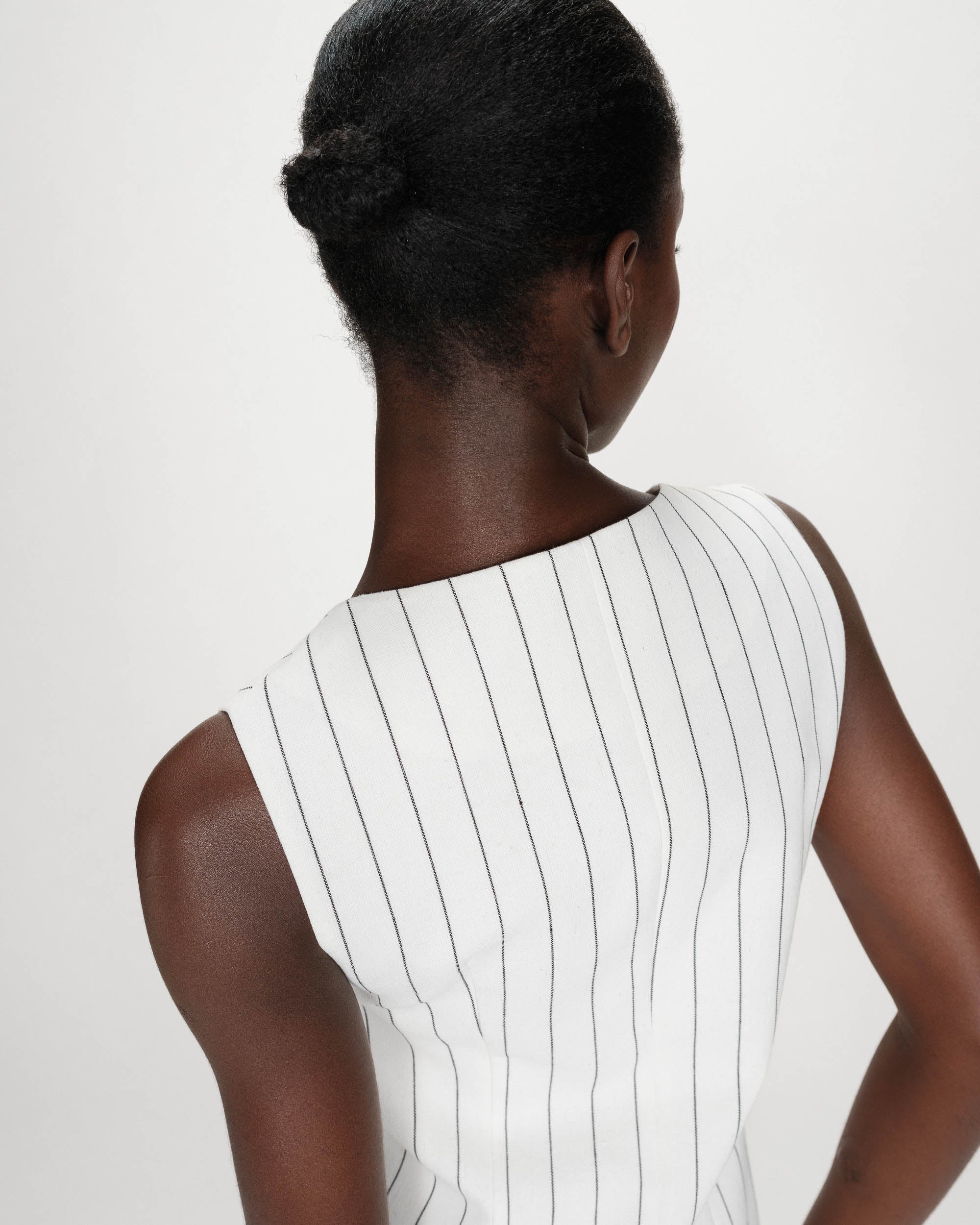 Gilet en lin white Vic