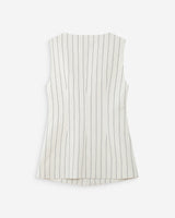 Gilet en lin white Vic