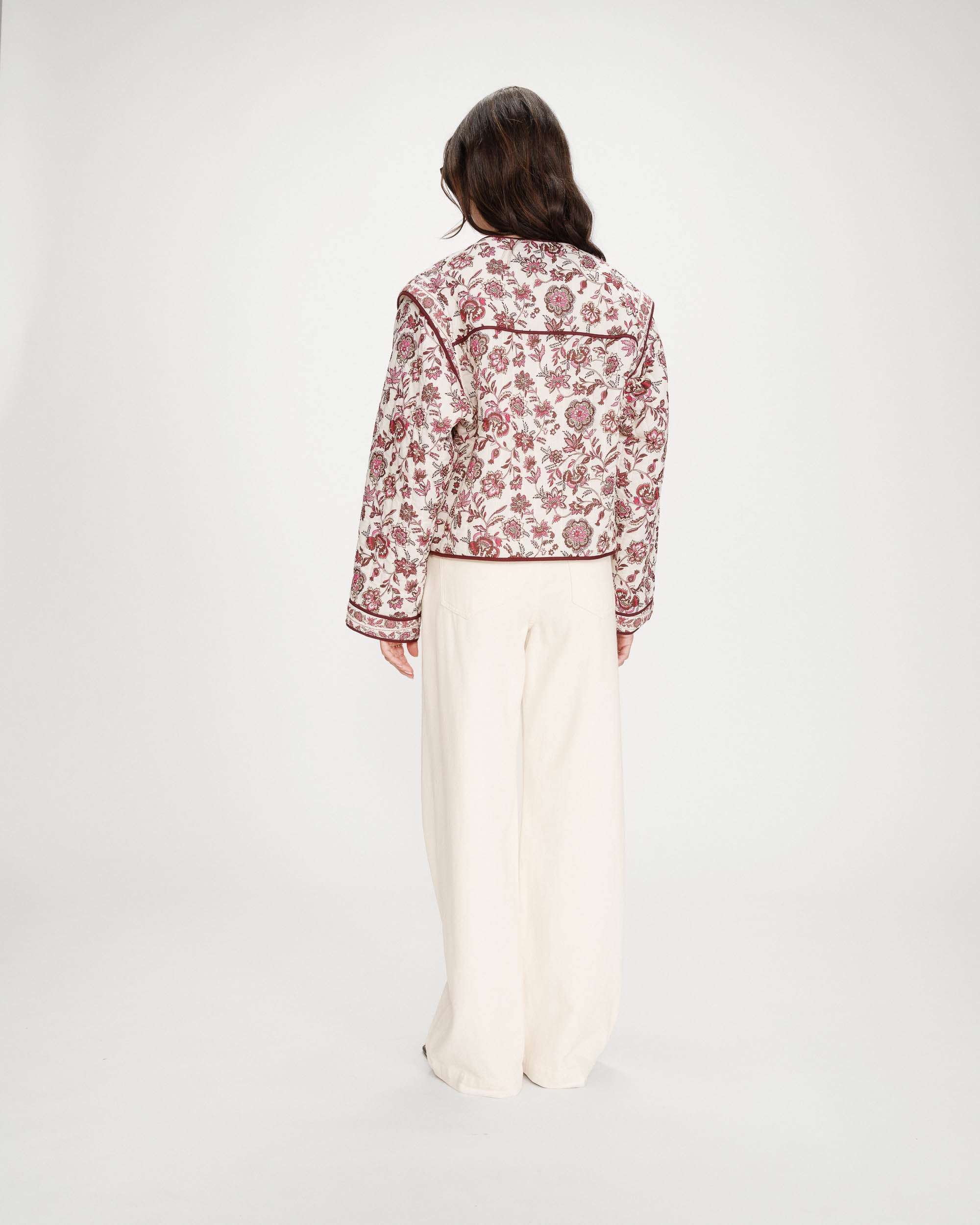 Veste matelassée imprimée fleur Vahina