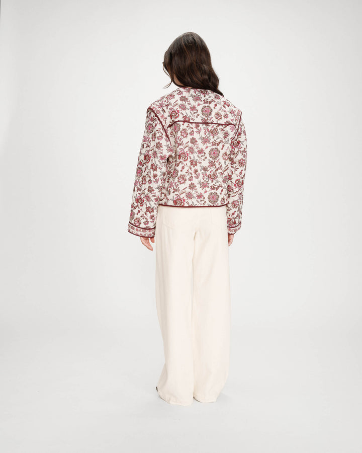 Chaqueta acolchada estampada fleur Vahina