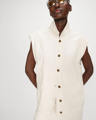 Veste sans manches ecru Vallonia