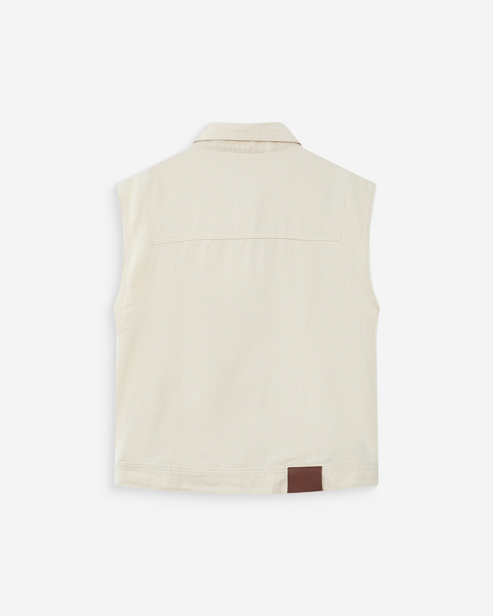 Veste sans manches ecru Vallonia