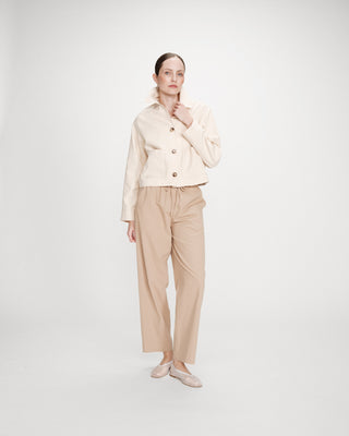 Veste courte en coton ecru Veronica