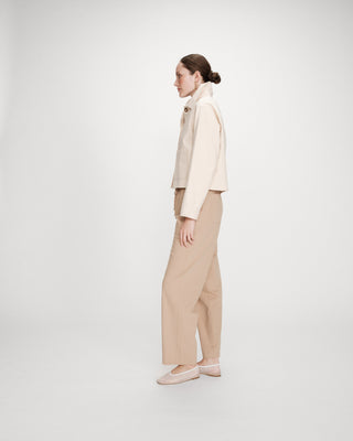 Veste courte en coton ecru Veronica