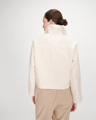 Veste courte en coton ecru Veronica