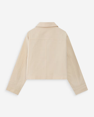 Veste courte en coton ecru Veronica