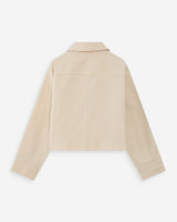 Chaqueta corta de algodón ecru Veronica