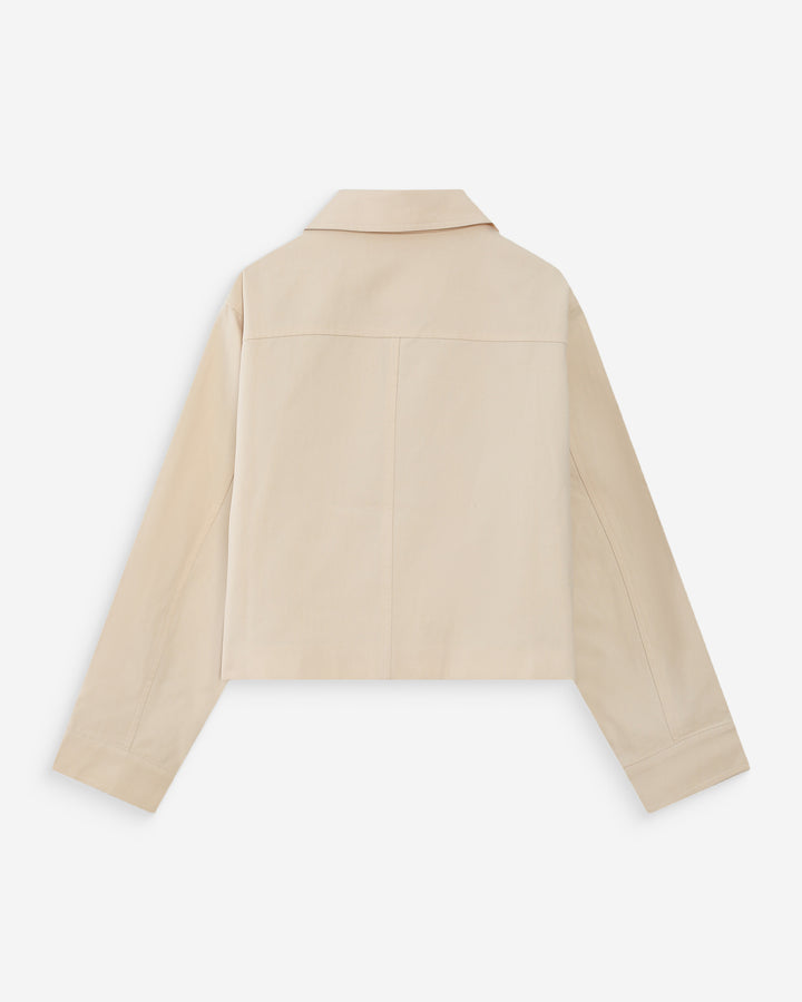 Chaqueta corta de algodón ecru Veronica