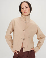 Veste courte en coton sable Veronica