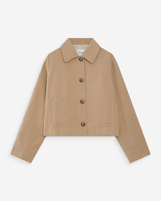 Veste courte en coton sable Veronica