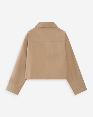 Veste courte en coton sable Veronica