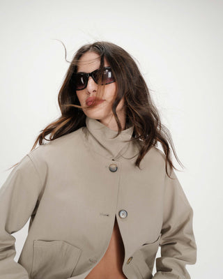 Chaqueta corta de algodón sauge Veronica