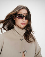 Veste courte en coton sauge Veronica