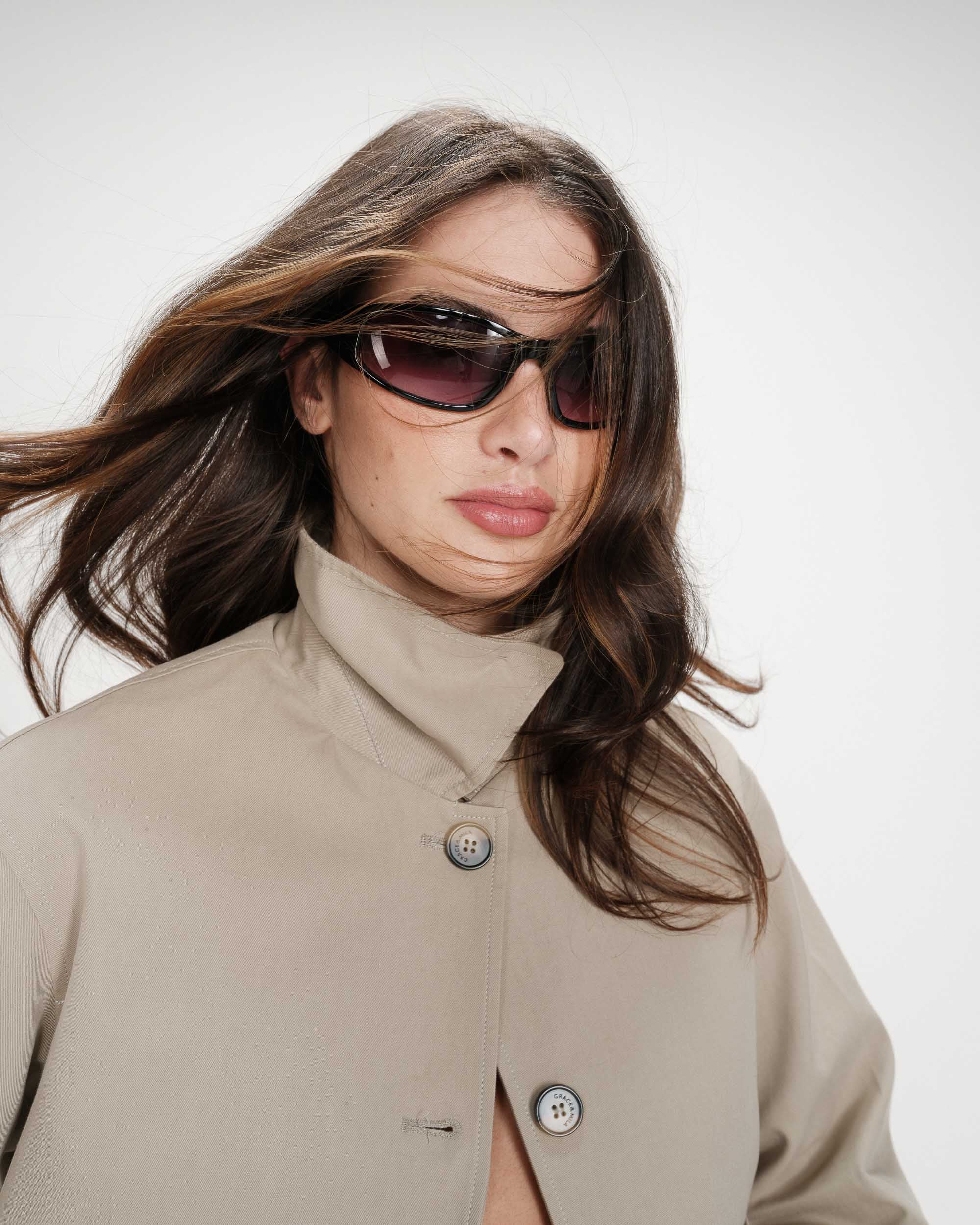 Chaqueta corta de algodón sauge Veronica