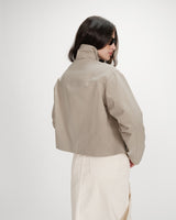 Veste courte en coton sauge Veronica