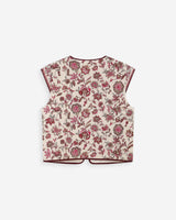 Chaleco acolchado de algodón estampado fleur Viola