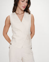 Gilet à nouer sable Vilmont