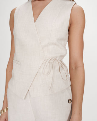 Gilet à nouer sable Vilmont