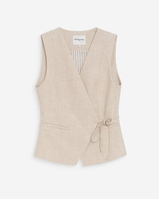 Gilet à nouer sable Vilmont