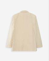 Blazer à deux boutons rayé vanille Velvet