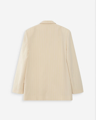 Blazer à deux boutons rayé vanille Velvet