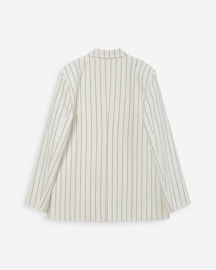 Chaqueta de dos botones con raya white Velvet