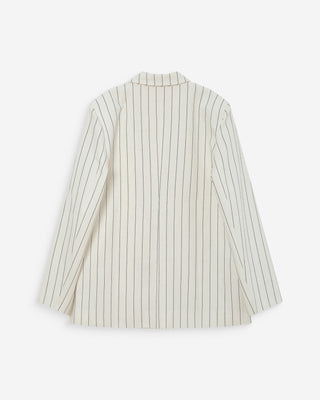 Blazer à deux boutons rayé white Velvet