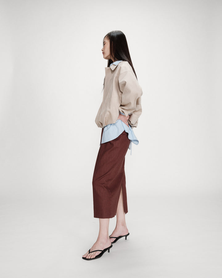 Veste bomber en suédine grege Verve