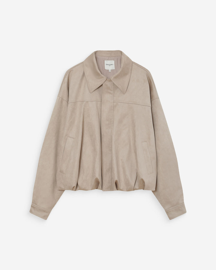 Veste bomber en suédine grege Verve