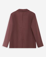 Blazer en lin et coton chocolat Velize