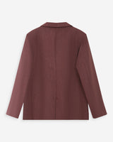 Blazer en lin et coton chocolat Velize