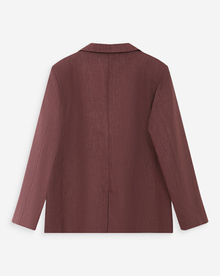 Blazer en lin et coton chocolat Velize