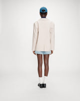 Blazer en lin et coton sable Velize