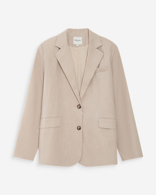 Blazer en lin et coton sable Velize