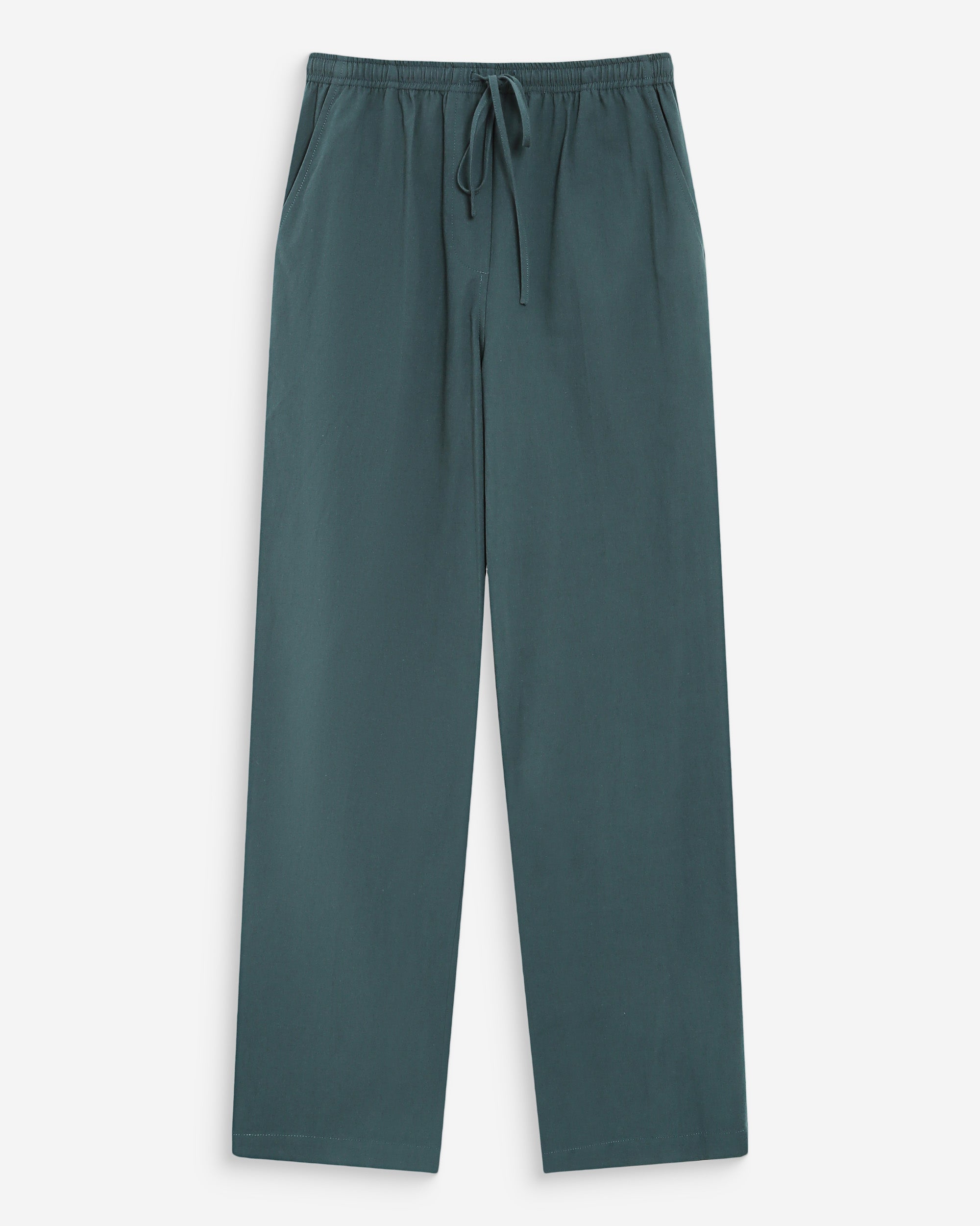 Pantalon droit en coton emeraude Rhode