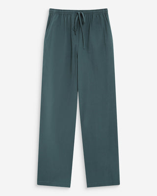 Pantalon droit en coton emeraude Rhode