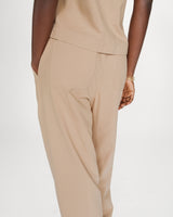 Pantalon droit en coton sable Rhode