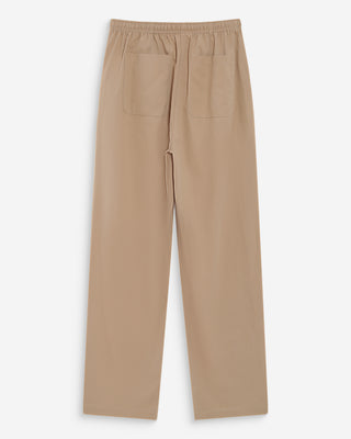 Pantalon droit en coton sable Rhode
