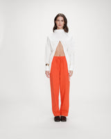 Pantalón recto de algodón sanguine Rhode