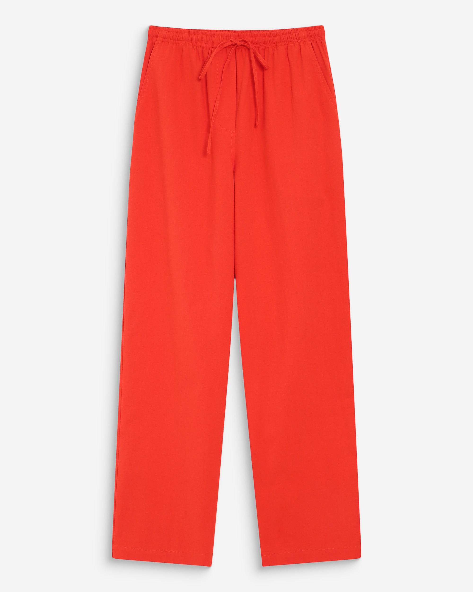 Pantalon droit en coton sanguine Rhode