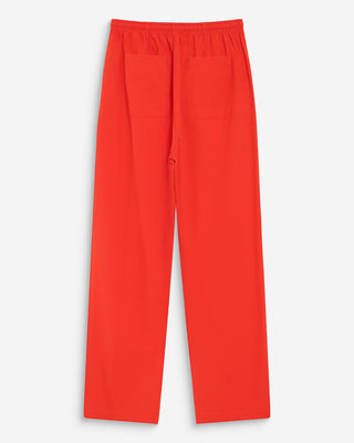 Pantalon droit en coton sanguine Rhode