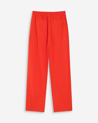 Pantalon droit en coton sanguine Rhode