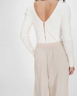 Pantalón fluido ecru Noblesse