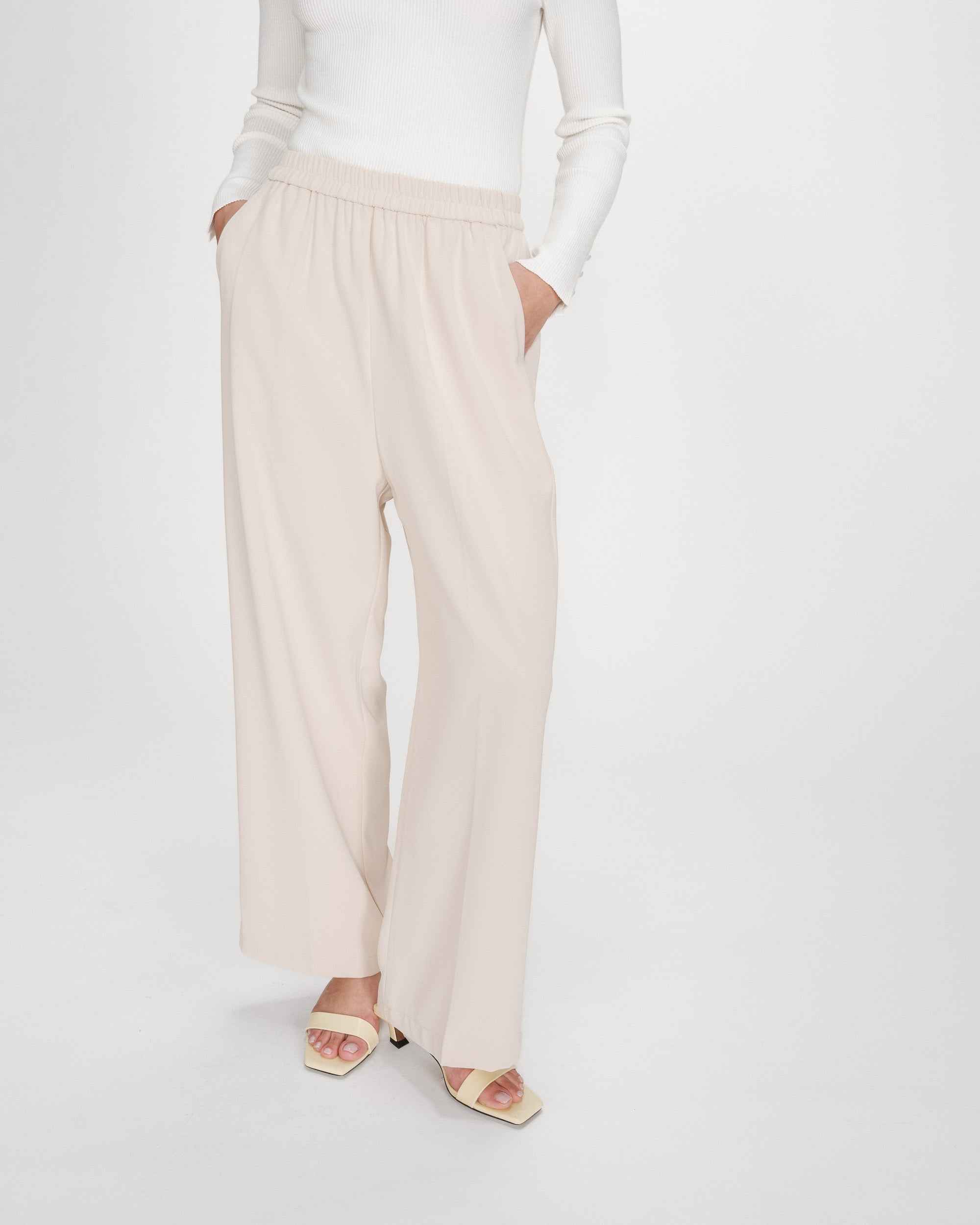 Pantalón fluido ecru Noblesse