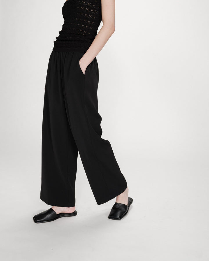 Pantalón fluido noir Noblesse