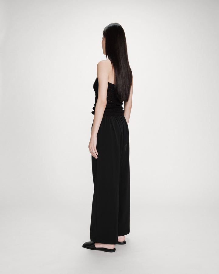 Pantalón fluido noir Noblesse